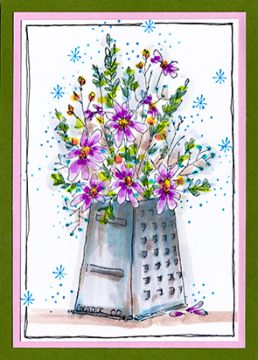 Flower Grater Card